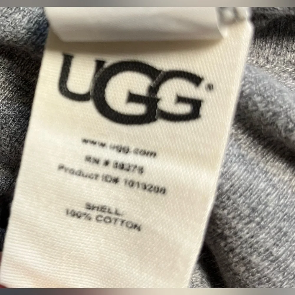 UGG  Heidi Lounge Romper
In Grey Heather 100% Cotton Loungewear 
Size Large - Picture 7 of 7
